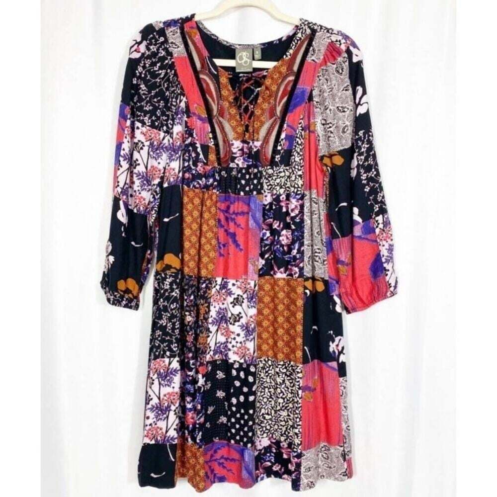 Anthropologie One September Arcata Dress - Patchwork Boho Size Small